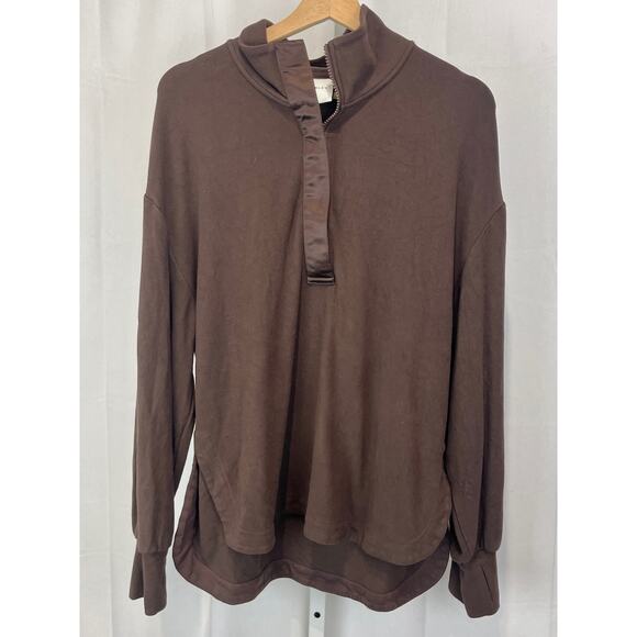 Varley Tops - VARLEY Roeder Half Zip Midlayer Pullover Top Restore Jersey Brown Size M